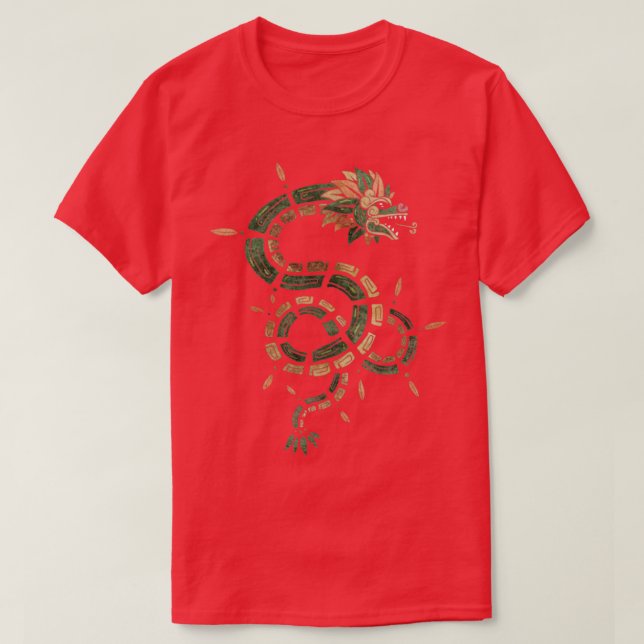 Camiseta Quetzalcoatl Azteca Featheral Inca Maya Serpent (Diseño del anverso)