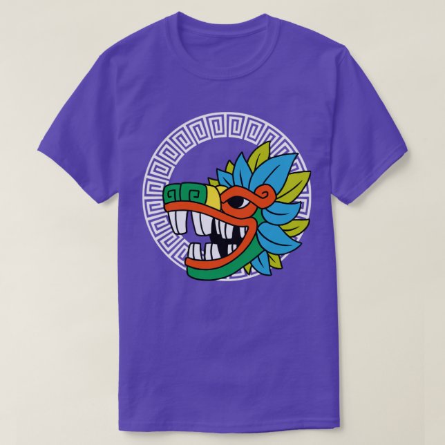Camiseta Quetzalcoatl Azteca Featheral Inca Maya Serpent (Diseño del anverso)