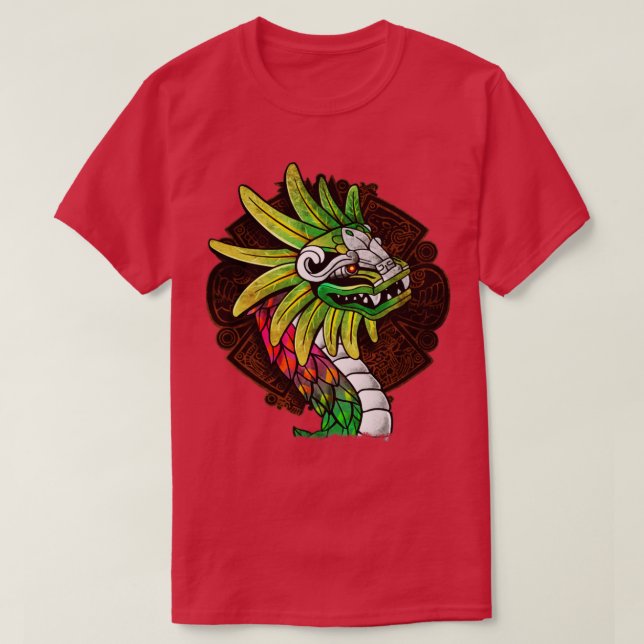 Camiseta Quetzalcoatl Azteca Featheral Inca Maya Serpent (Diseño del anverso)