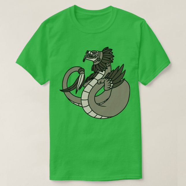 Camiseta Quetzalcoatl Azteca Featheral Inca Maya Serpent (Diseño del anverso)