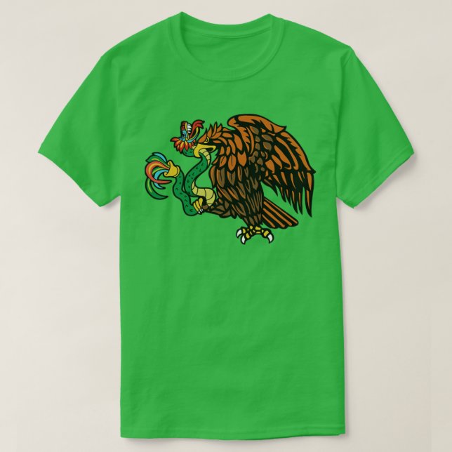 Camiseta Quetzalcoatl Azteca Featherl Serpent Eagle Mayan I (Diseño del anverso)