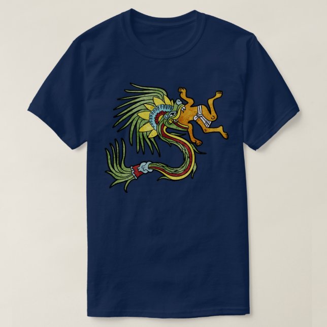 Camiseta Quetzalcoatl Azteca Mayan Feathered Serpent Toltec (Diseño del anverso)