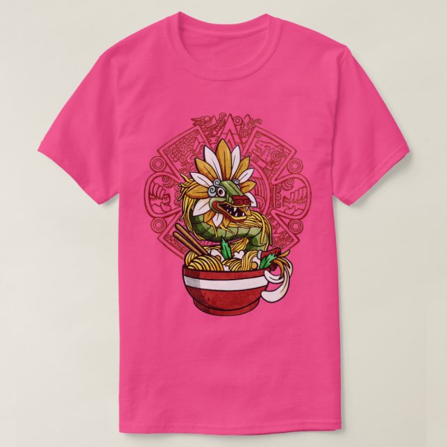 Camiseta Quetzalcoatl Azteca Serpent Maya Ramen Noodles Tol (Diseño del anverso)