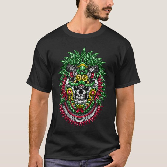 Camiseta Quetzalcoatl Calavera (Anverso)
