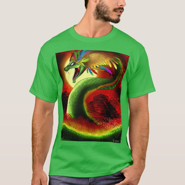 Camiseta Quetzalcoatl dios azteca (Anverso)