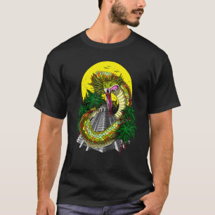 Camiseta Quetzalcoatl Dios Azteca Antiguas Pirámides Mayas 