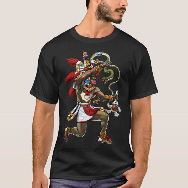 Camiseta Quetzalcoatl Dios Serpiente Azteca (Anverso)
