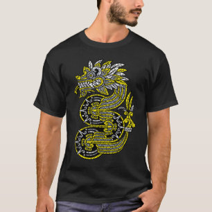 Camiseta Quetzalcoatl Huichol Calavera Calavera Hallowee