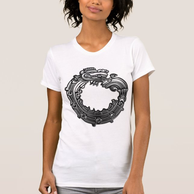 Camiseta Quetzalcoatl plateado (Anverso)
