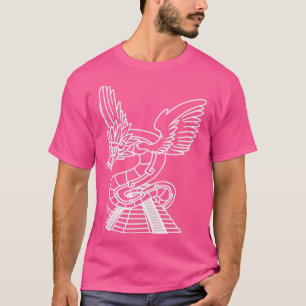 Camiseta Quetzalcoatl Templo maya serpiente de plumas aztec