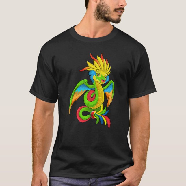 Camiseta Quetzalcoatra Serpiente Azteca Dios Mitología Anti (Anverso)