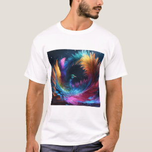 Camiseta Quetzalquark cuántico —una deslumbrante fusión del