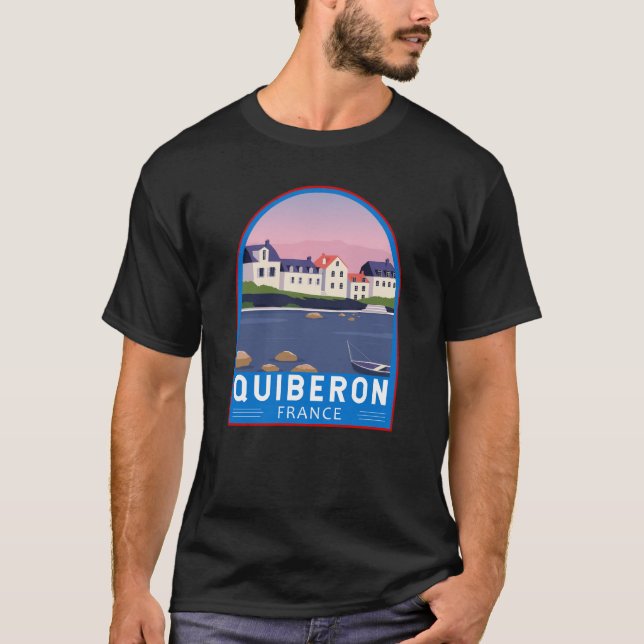 Camiseta Quiberon Francia Viajes Arte de época (Anverso)