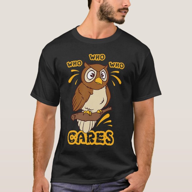 Camiseta Quién a quién le importa Owl (Anverso)