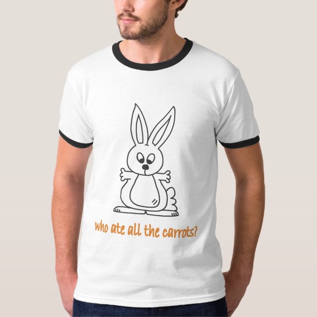Camiseta ¿Quién comió todas las zanahorias? (Anverso)