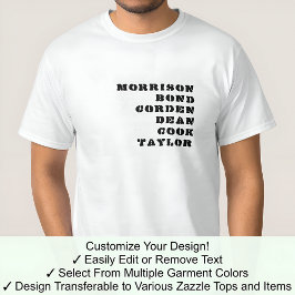 Camiseta Quién Comparte Mi Nombre James Famous People 03B