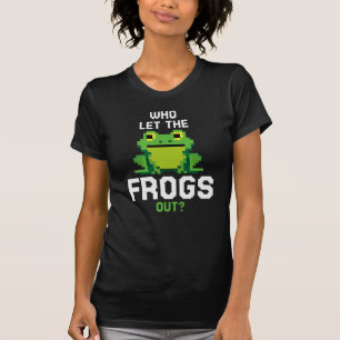 Camiseta Quién Dejó Que Las Ranas Fuera Píxeles De Rana Cub