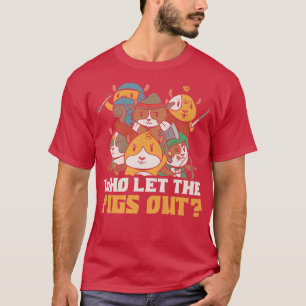 Camiseta Quién Dejó Que Los Cerdos Salieran Premium 5632
