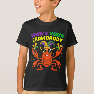 Camiseta ¿Quién es crawdaddy crawfish jester beads mardi gr