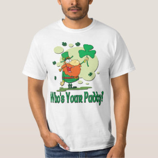 Camiseta Quién es su Leprechaun divertido del arroz