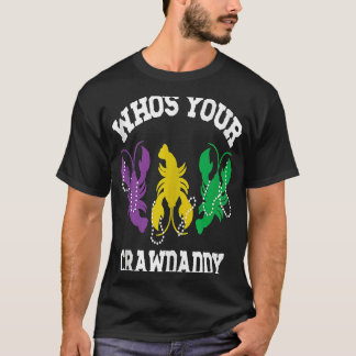Camiseta ¿Quién es tu marfileño mardi gras crujientes hombr