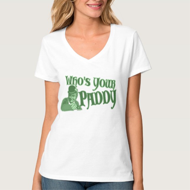 Camiseta ¿Quién es tu mujer de Paddy? (Anverso)