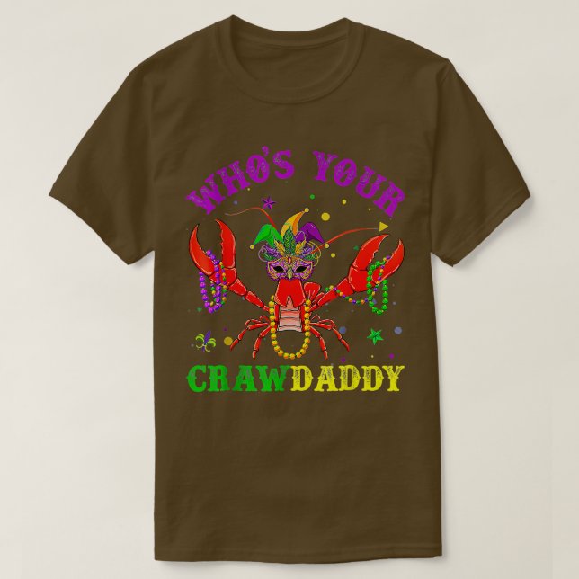 Camiseta ¿Quién es tu papi crudo? Funny Mardi Gras Mask Bea (Diseño del anverso)
