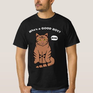 Camiseta ¿Quién es un BUEN CHICO? Humor para Amantes de Gat