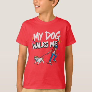 Camiseta ¿Quién está realmente a cargo? – Mi perro me pasea