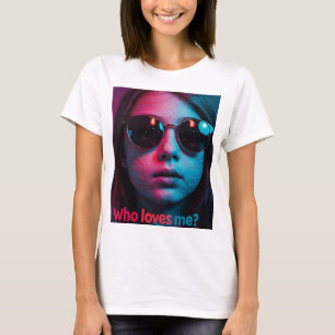 Camiseta ¿Quién me ama el diseño de camisetas?