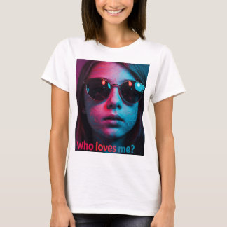 Camiseta ¿Quién me ama el diseño de camisetas?