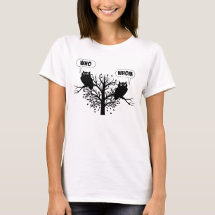 Camiseta Quién que búhos del humor de la gramática