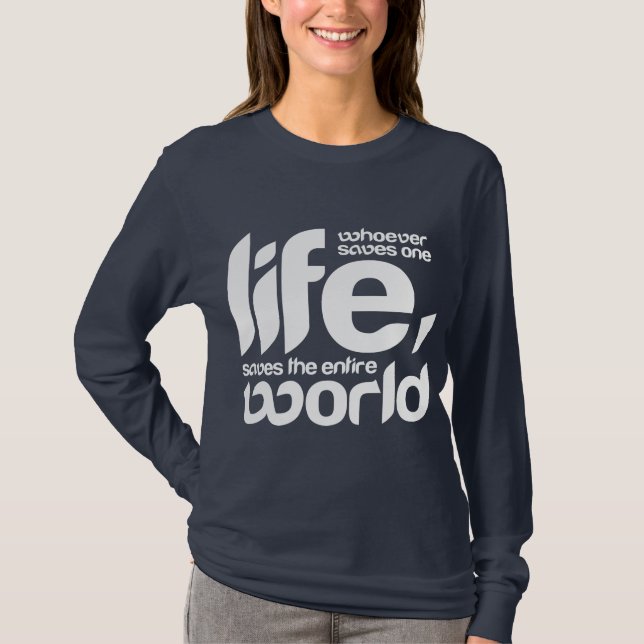 Camiseta Quien salva una vida (Anverso)