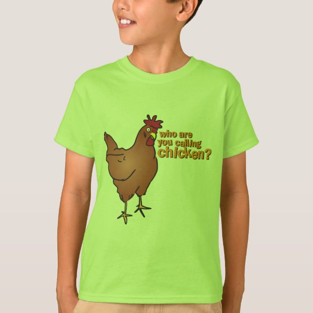 Camiseta ¿Quién son usted que llama el pollo? ROJO (Anverso)