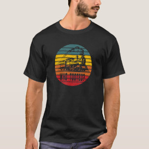 Camiseta Quién tomó el tren Locomotora Retro Sunset