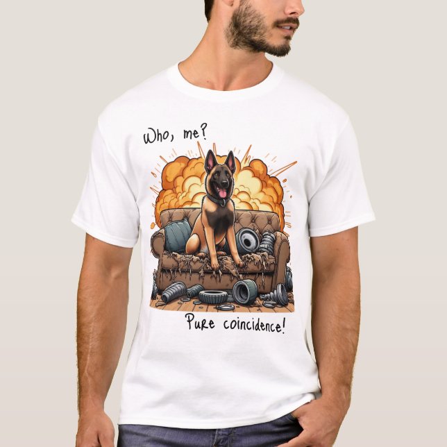 Camiseta ¿Quién, yo? ¡Pura coincidencia! MALINOIS (Anverso)