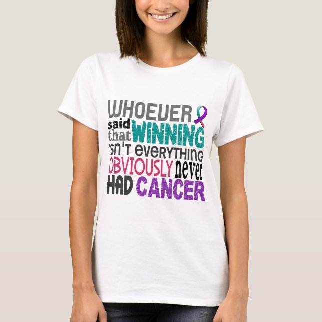 Camiseta Quienquiera dijo al cáncer de tiroides (Anverso)