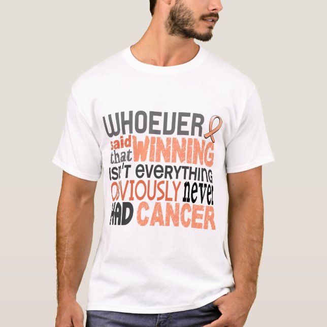 Camiseta Quienquiera dijo al cáncer uterino (Anverso)