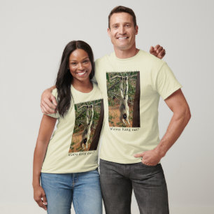 Camiseta Quiera colgar hacia fuera