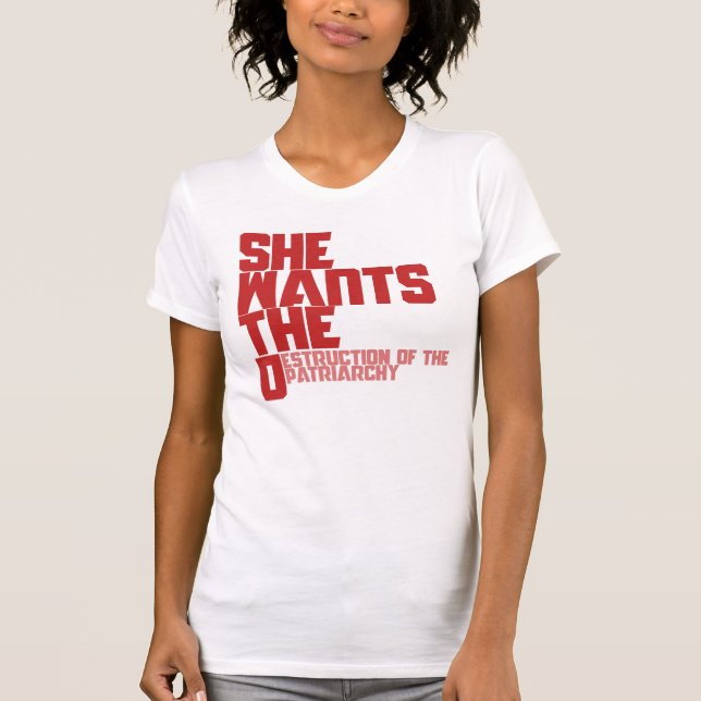 Camiseta Quiere la destrucción D del patriarcado (Anverso)