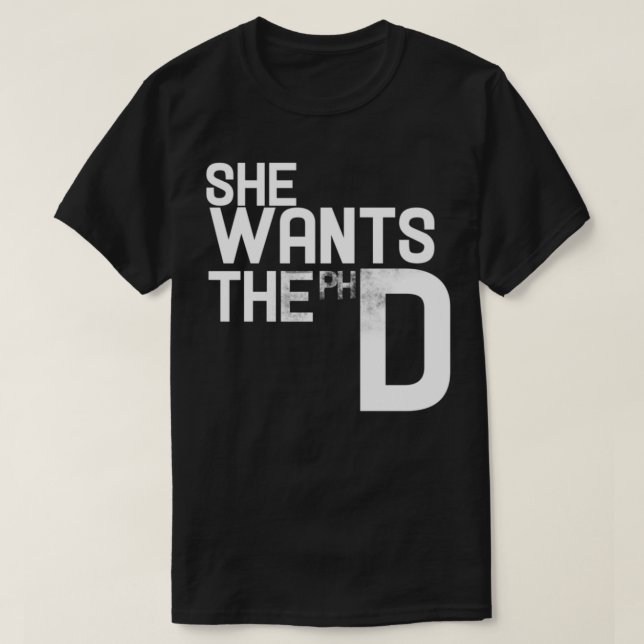 Camiseta Quiere una feminista divertida del PHD (Diseño del anverso)