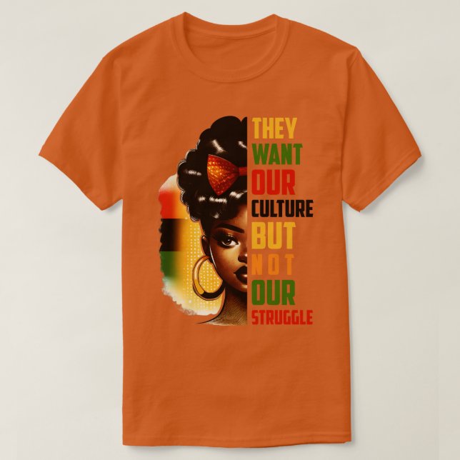 Camiseta Quieren nuestra cultura pero no nuestra lucha (Diseño del anverso)