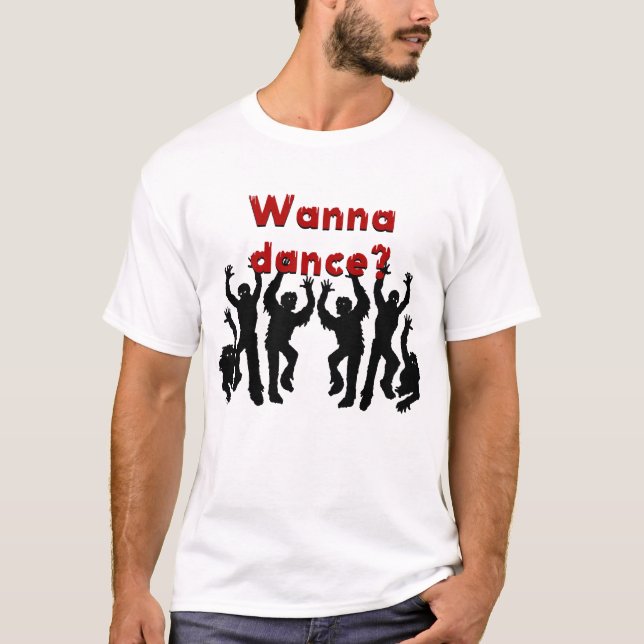 Camiseta ¿Quieres bailar? Baile de zombis. (Anverso)
