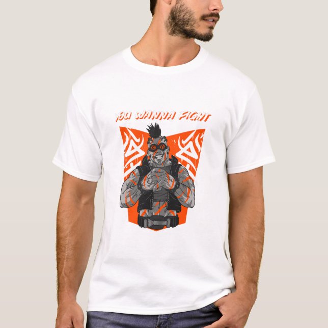 Camiseta ¡Quieres Pelear! (Anverso)
