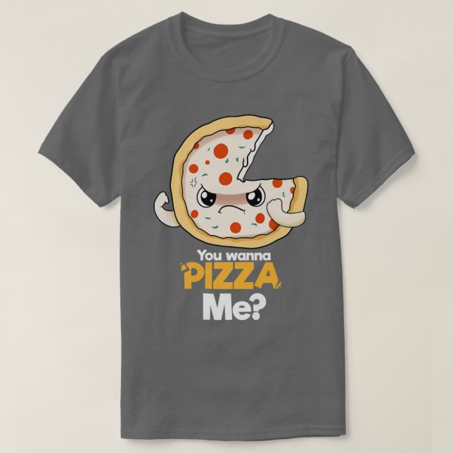 Camiseta Quieres Pizza Me  (Diseño del anverso)