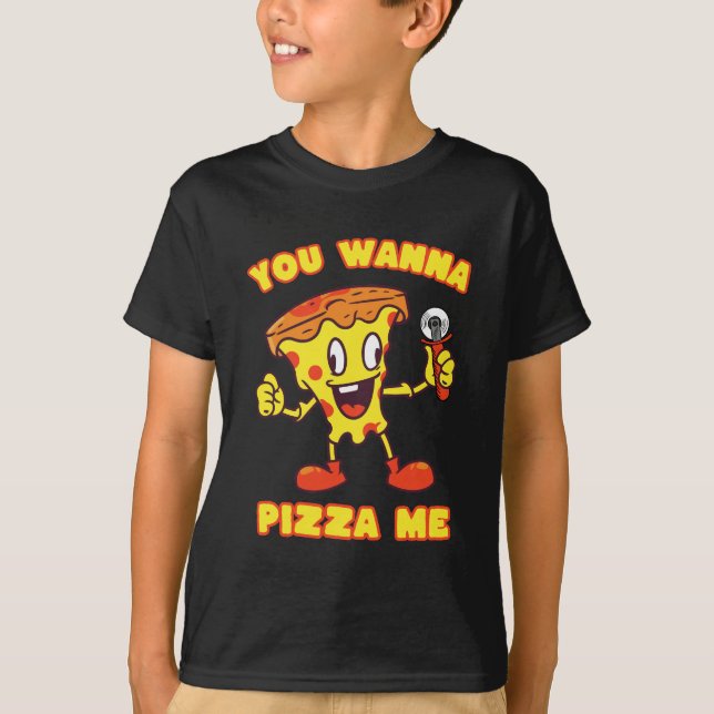 Camiseta Quieres Pizza Me (Anverso)