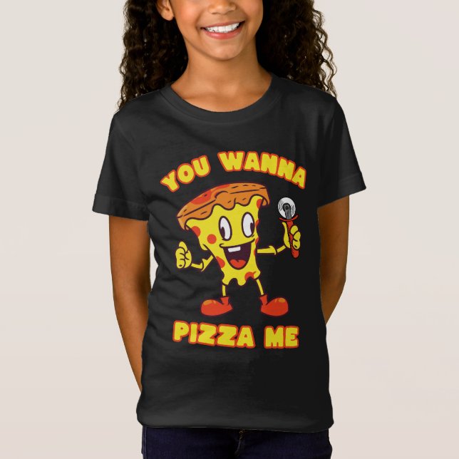 Camiseta Quieres Pizza Me (Anverso)