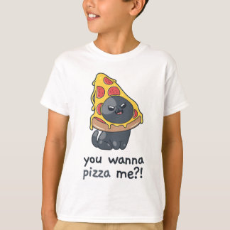 Camiseta Quieres Pizza me gato meme comida