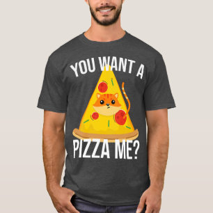 Camiseta Quieres Pizza me gato meme comida