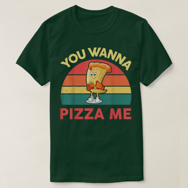 Camiseta Quieres Pizza Me Men Mujeres Niños Divertidos Ital (Diseño del anverso)